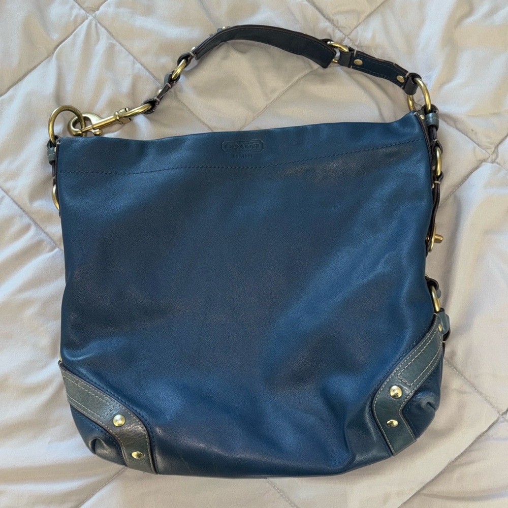 Blue Coach purse